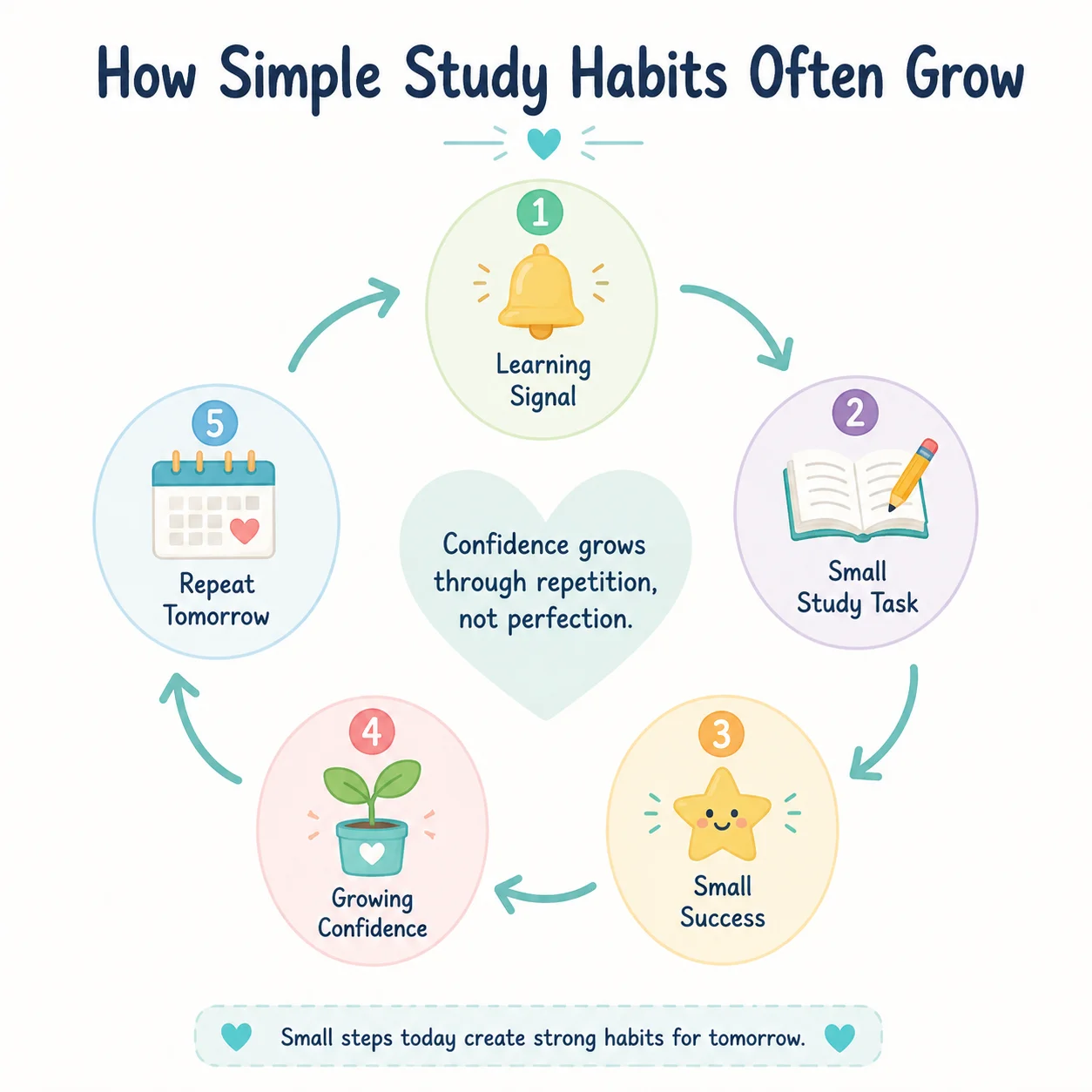 How Simple Study Habits Grow for Younger Children Diagram